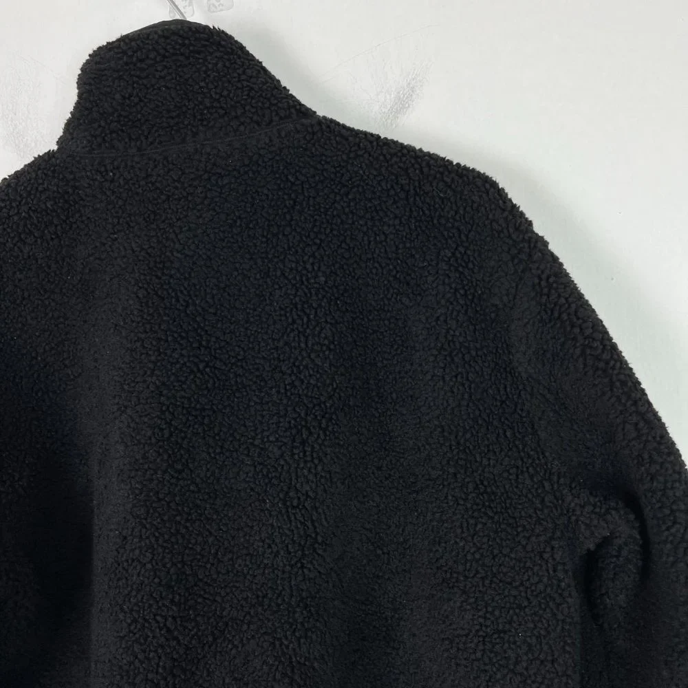 Theory Glacial Fleece Jacket Full Zip Black Size Medium M - Picture 11 of 16